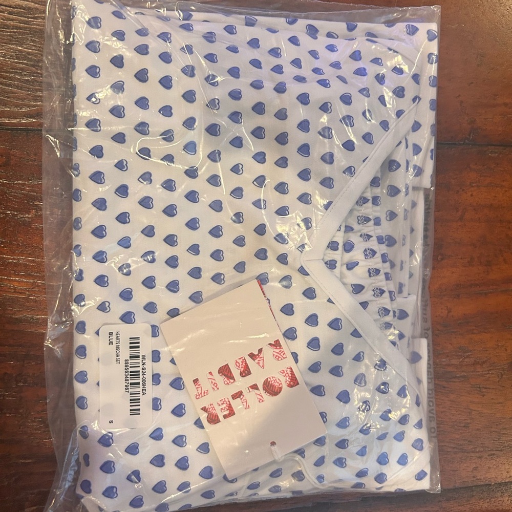 Roller Rabbit Blue Heart Pajama Set Brand New Small